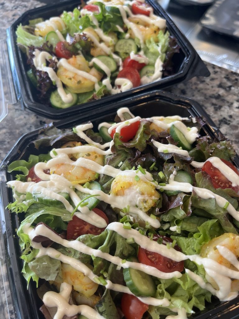 Salade scampi